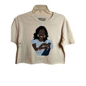 Michelle Obama Cropped Tan Tshirt Size Small NWOT